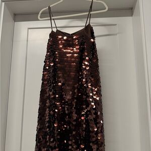 A New Day Chocolate Brown  sequin Dress